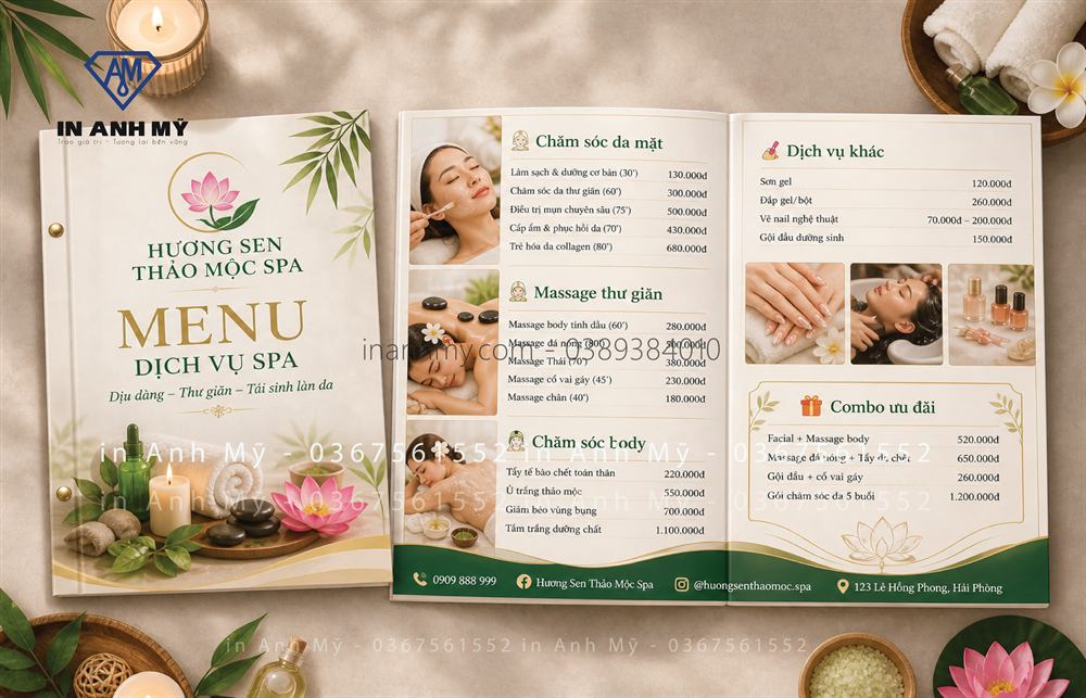 Menu Spa