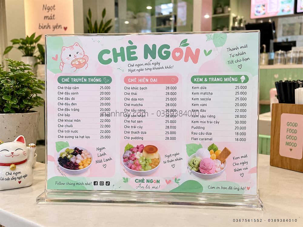 Menu Mica đứng